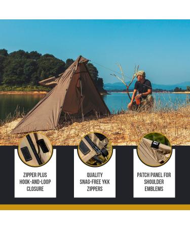 OneTigris TENTSFORMER Raincoat Bushcraft Poncho Tent - Waterproof Multiuse Rain Cover in Coyote Brown - Buy Online on GoSupps.com