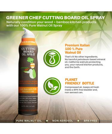 Premium Italian Food Grade Walnut Oil Spray for Wood and Bamboo Cutting Boards - Kitchen Utensils and Countertops - Made in Italy - Buy Online on GoSupps.com