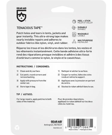 GEAR AID Tenacious Tape Ripstop Repair Tape for Fabric and Vinyl  3 x 20  Coyote  2 Pack - Buy Online on GoSupps.com