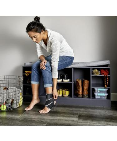 ACE Brand Adjustable Compression Ankle Support - Moderate Support for Weak, Sore, or Injured Joints - One Size Fits Most - Buy Online on GoSupps.com