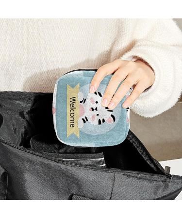 Women's Cute Tiger Pattern Portable Period Kit - Bonds Storage Pocket Holder for Feminine Products - Buy Online on GoSupps.com