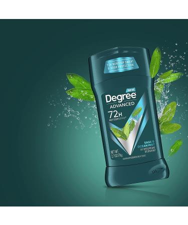 Degree Men Advanced 72-Hour Sweat & Odor Protection Deodorant 4-Pack - Sage & Ocean Mist | MotionSense Technology - 2.7 oz - Buy Online on GoSupps.com