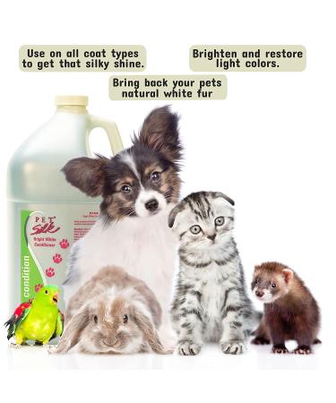 PET SILK Bright White Conditioner 128 Oz - Professional Pet Grooming Supplies - Buy Online on GoSupps.com
