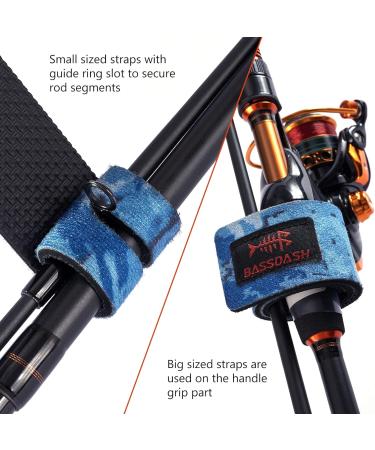 Fishing Rod Straps 6-Pack: Stretchy Waterproof Wrap Ties for Spinning, Fly, Casting Rods - Three Camo Colors - Buy Online on GoSupps.com
