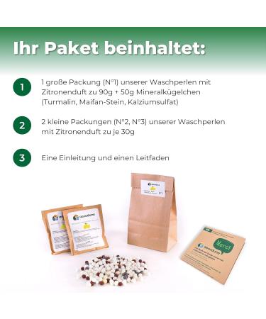  KO Waschball Refill - 240 Washes of Natural Detergent Powder | Zero Waste Lemon Scent | Gentle for Sensitive Skin | 1 Year Supply - Buy Online on GoSupps.com