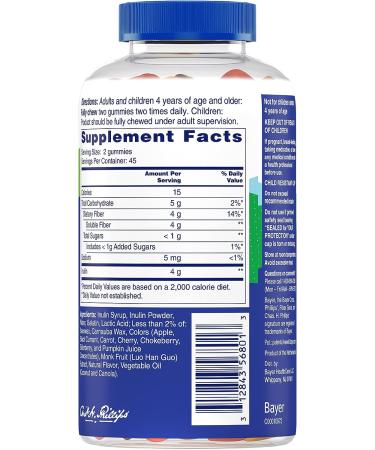 Phillips' Fiber Good Gummies 90ct | Inulin Soluable Fiber with Natural Flavors for Regularity Support - Buy Online on GoSupps.com