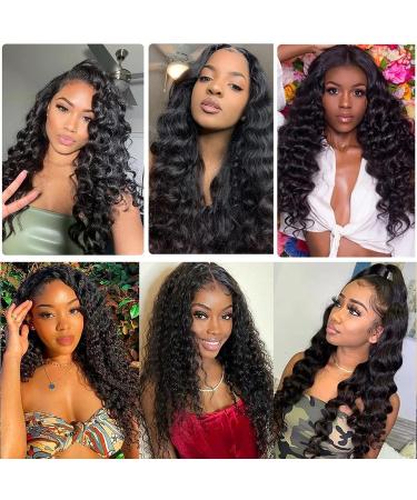 Brazilian Loose Deep Wave Human Hair Bundles - 26 28 30 Inches, Natural Black Color - Bundle Deal for Human Hair Extensions - Buy Online on GoSupps.com