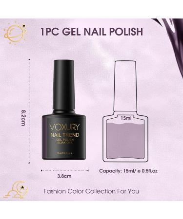 VOXURY Dark Purple Gel Nail Polish 15ml | Long-Lasting Deep Purple UV Gel Polish for DIY Nail Art | Spring Summer Soak Off Manicure Gel Polish - Buy Online on GoSupps.com