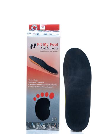 Fit My Feet Orthotics Medical Grade EVA Foam Orthotic Foot Insoles for Plantar Fasciitis or Common Foot Pain  Made in The USA (Mens 5.0-5.5)(Womens 7.0-7.5) Mens 5.0 - 5.5  Womens 7.0 - 7.5