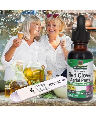 Nature's Answer Red Clover Extract - Alcohol-Free Menopause Support Hormonal Balance Herbal Supplement 0.2 lbs (6-Pack) - Includes Measuring Spoon - International Shipping Available - Buy Online on GoSupps.com
