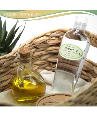 Dr Adorable Fractionated Coconut Oil 8 oz - 100% Pure Organic Skin Lip Body & Hair Moisturizer & Softener - International Shipping Available - Buy Online on GoSupps.com