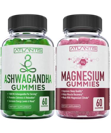 Ashwagandha & Magnesium Gummies for Improved Sleep & Strengthened Body Functions. Ashwagandha Boosts Mood & Energy - Magnesium Helps Recover Muscles & Relieves Cramps - Vegan