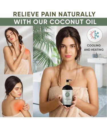Essencetics Coconut Oil 16 oz - 100% Pure & Natural Coconut Oil for Skin Body Face & Hair - Natural Cold Pressed Organic Massage Oil for Massage Therapy & Date Night - Buy Online on GoSupps.com