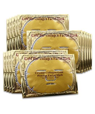 Jakuva 24k Gold Gel Collagen Facial Masks Skin Care Premium Facial Sheet Patch for Moisturizing Puffiness  Anti Wrinkle Firm Skin & Hydrateing Your Beautiful Face (15PCS)