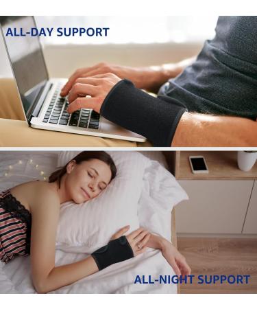 HiRui Wrist Brace with Splint for Carpal Tunnel Relief - Adjustable Support for Men & Women Day & Night Pain Relief Left Hand One Size - Buy Online on GoSupps.com
