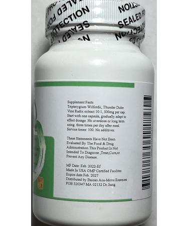 Tripterygium Wilfordii Thunder God Vine Root 500mg Vegi-Capsules 50g by Baicao - 10:1 Granules - Buy Online on GoSupps.com