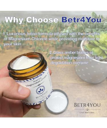 BETR4YOU Official Dead Sea Magnesium Cream 4 Oz | Best Magnesium Lotion by TikTok Star - Buy Online on GoSupps.com