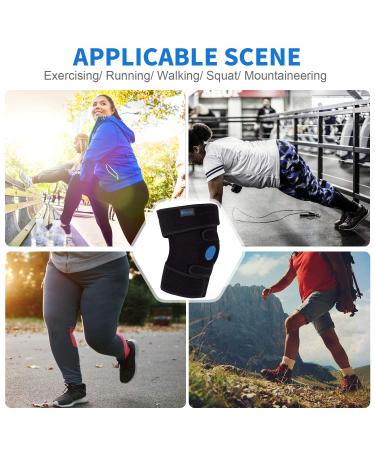 Nvorliy Plus Size Adjustable Knee Brace - 3XL/4XL Black | Open Patella Knee Support for Running, Sports, Arthritis, ACL, LCL, MCL | Pain Relief for Women & Men - Buy Online on GoSupps.com