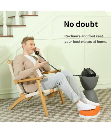 Dikdoc Foot Rest for Desk - Home Office Foot Stool & Ottoman Massager, Silicone Footrest for Plantar Fasciitis Relief - Anti-Fatigue Fidget Toy (Orange) - Buy Online on GoSupps.com