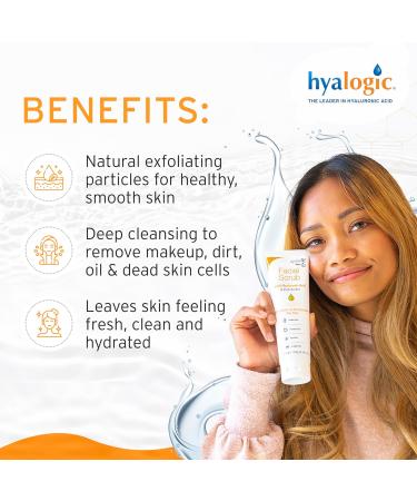 Hyalogic Episilk Facial Scrub - Gentle Exfoliating Face Wash with Hydrating Hyaluronic Acid | Daily Deep Cleanser & Makeup Remover - 130g - Buy Online on GoSupps.com