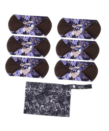 Pantyliner 7pcs Washable Aunt Towel Pad Reusable Menstrual Pad Cloth Period Pads Pantiliners Organic Nursing Pads Bamboo Nursing Pads Towels Pad Mat Washable Napkin As Shown 1 Count (Pack of 1)