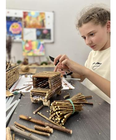 120 Gram - Wood Sticks for Crafts - 6 Inch Birch Wood Craft Sticks - Natural Twigs Sticks for Crafting  DIY School Projects  Card Making  Embellishments & Photo Props - Buy Online on GoSupps.com