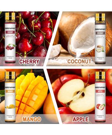Migcaput 8x10ml Essential Oils Set - 100% Natural Aromatherapy Oils for Diffusers & Massage | Fruity Scents: Strawberry Blueberry Cherry Coconut - Buy Online on GoSupps.com