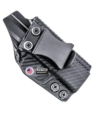 Concealment Express IWB KYDEX Holster | Claw Compatible | 'Posi-Click' Retention & Adj. Cant | Appendix Carry AIWB | Made in USA | CF BLK Right Hand Glock G43/43X