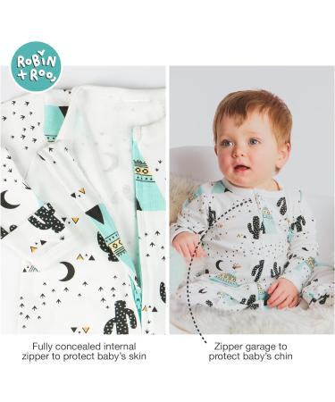100% Cotton Two-Way Zipper Baby Sleepsuit Unisex Onesie Romper 12-18 Months - Teepee Pattern - Buy Online on GoSupps.com
