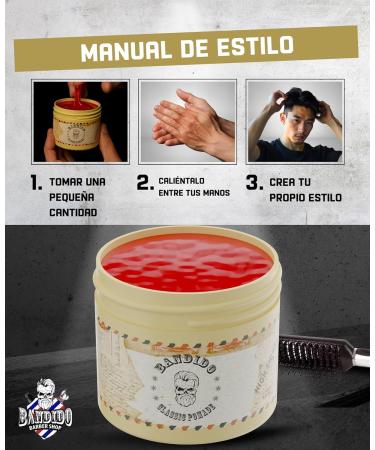  Bandido Bandido Classic Pomade 125 ml Water-Based Men's Hair Wax Strong Hold & Reshapable Wet Look Gloss Finish Easy to Wash - Buy Online on GoSupps.com