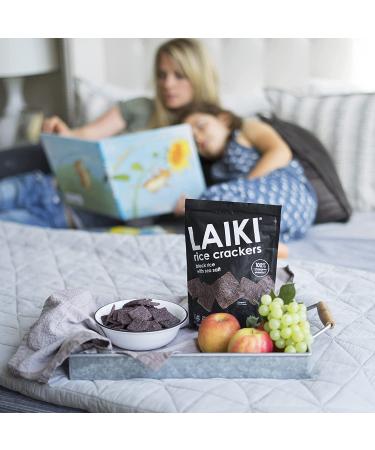 LAIKI Black Rice Crackers - Gluten Free, Vegan, Low Calorie, Non-GMO Snack - Buy Online on GoSupps.com