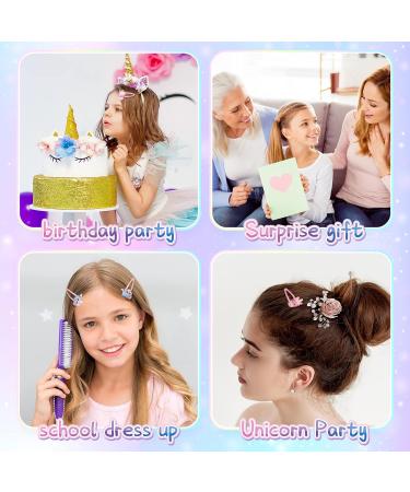 4 Pcs Unicorn Hair Clips for Girls - Cute Cartoon Hair Accessories for Kids - Buy Online on GoSupps.com