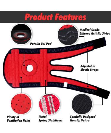 Arespark Knee Brace for Sports | Adjustable Compression Knee Support for Men & Women | Pain Relief for Meniscus Tear ACL MCL Arthritis - Buy Online on GoSupps.com