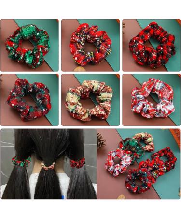 Miaija 12Pieces Christmas Hair Scrunchies Plaid Elastic Hair Bands and Bow Ribbon Scrunchies Hair Styling Fashion Headbands for Women Girls Accessories - Buy Online on GoSupps.com