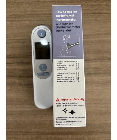 Buy Easter Thermometer for Babies & Adults | Digital Infrared Ear Fever Thermometer | Accurate Color-Coded Display & 21 Disposable Caps - Buy Online on GoSupps.com