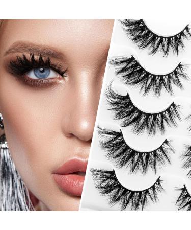 Lash Extension Kit - 10pcs Fluffy Wispy Fox Cat Eye & Volume Curly Strip Lashes for Natural Makeup & Cosplay | Lightweight Black Eyelashes - Buy Online on GoSupps.com