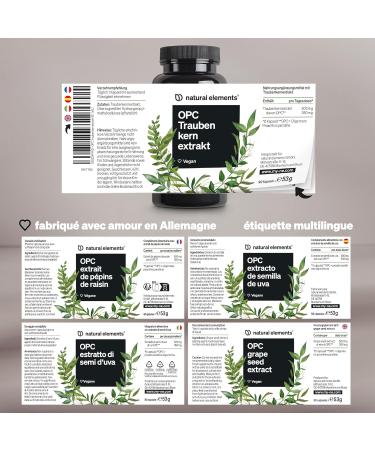 OPC Extrait de P pins de Raisin 90 g lules hautement dos es pour 3 mois OPC issues de raisins fran ais v gane haute biodisponibilit produit et contr l en labo en Allemagne - Buy Online on GoSupps.com