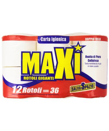 Maxi - Toilet Paper Pure Cellulose Wadding Double Veil - 12 Rolls
