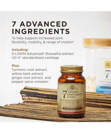 Solgar No. 7 Joint Support Capsules with Collagen, Turmeric, Boswellia, EsterC - 105 Count (Pack of 1) | Non-GMO, Gluten-Free, Dairy-Free - Buy Online on GoSupps.com