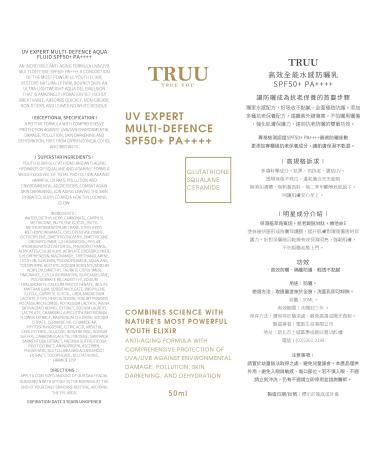 Buy TRUU Expert Multi-Defence Aqua Fluid SPF50+PA++++ 50ML - Ultimate Sun Protection for All Skin Types | International Shipping Available - Buy Online on GoSupps.com