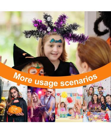 Halloween Headbands - Colorful Wool Strips Halloween Hair Bands | Halloween Headwear Cosplay Props for Favors Skeleton Bat - Buy Online on GoSupps.com