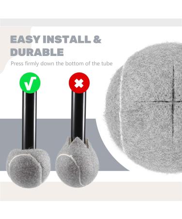 XIAOJUN 8 Pcs Walker Glide Balls - Furniture Leg and Floor Protection - Heavy Duty Felt Pads - Walker Accessories for Seniors - Grey - Buy Online on GoSupps.com