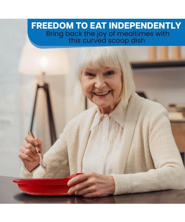 Scoop Plates for Disabled Adults Scoop Dish for Adults with Limited Mobility Scoop Plate Adaptive Equipment for Independence - Buy Online on GoSupps.com