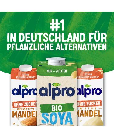 Alpro Organic Soya Drink - Vegan Lactose-Free & Gluten-Free - 8x1L Pack | Plant-Based Milk Alternative - Buy Online on GoSupps.com