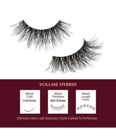 i-ENVY Extension False Lashes | Hybrid Salon Quality Natural Look | Fluffy Cat Eye Fake Lashes with Invisible Band - Buy Online on GoSupps.com