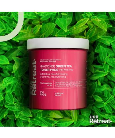 Green Tea Toner Pads - AHA BHA Glycolic Acid Exfoliating Pads for Acne-Prone Skin | 150 XL Hypoallergenic Vegan Pads - Buy Online on GoSupps.com