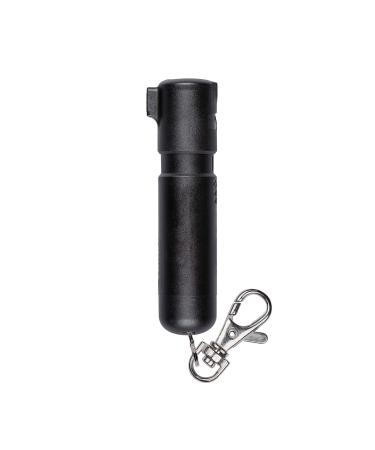SABRE Mighty Discreet Pepper Spray, Ultra-Compact Design, 40 Percent Smaller Than Other Pepper Sprays, 16 Bursts, 12-Foot (4-Meter) Range, UV Marking Dye, Snap Clip, Key Chain Black