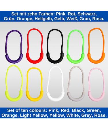 40 Colorful Zipper Pendants - 60x30mm Nylon Replacement Zippers Set for Repair - Threading Accessories - Buy Online on GoSupps.com