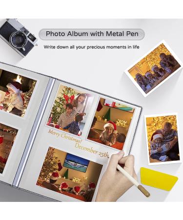 Popotop Large Photo Album Self Adhesive 4x6 5x7 8x10 Scrapbook Album DIY 60 Pages Picture Book Gifts for Mom Family Baby and Wedding with Metal Pen and Plastic Board 13"x12.6"60pages Grey - Buy Online on GoSupps.com