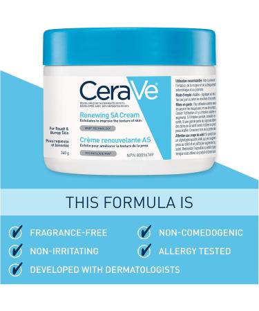 CeraVe Renewing SA Cream 340g + CeraVe Salicylic Acid Cleanser (Series SA Smoothing BHA) - Buy Online on GoSupps.com
